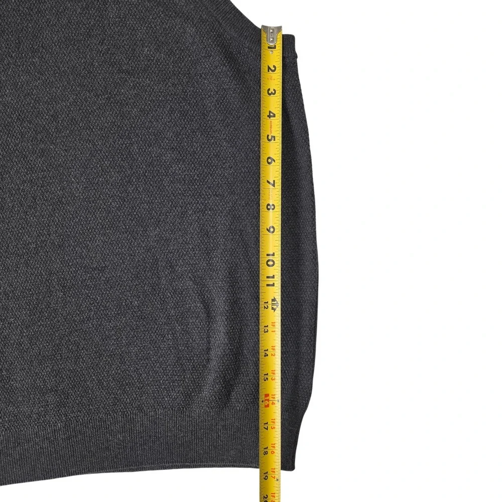 Roundtree & Yorke Quarter Zip Sweater Vest 4XT Gray Mens Tall Mock Neck NWT